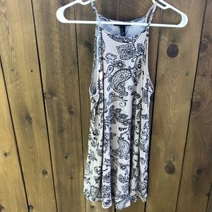 F21 cream patterned dress